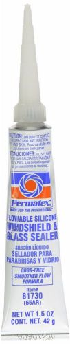 Permatex 81730 flowable silicone windshield and glass sealer, 1.5 oz.