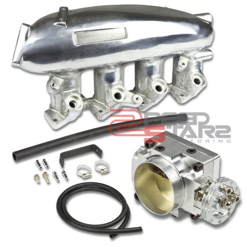 For 89-94 s13 silvia sr sr20/sr20det turbo intake manifold+silver throttle body