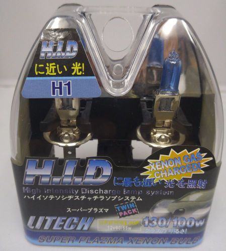 Litech super plazma xenon light bulb set, h1 super white