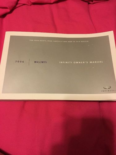 2006 m45/m35 infiniti owner&#039;s manual