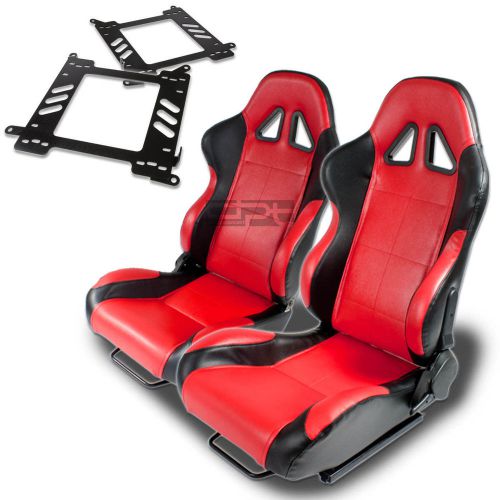 Type-5 racing seat black red woven+silder+for 99-07 ford focus mark 1 bracket x2