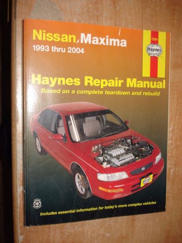 1993-2004 nissan maxima service manual shop book haynes repair 03 02 01 00 99 98