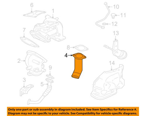 Mitsubishi oem 03-05 lancer turbocharger-air outlet tube mr312000