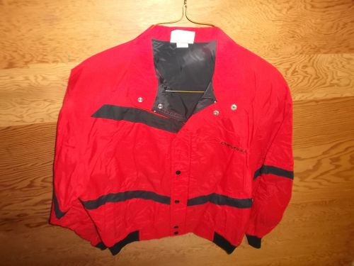 Vintage chevrolet racing jacket~from jon moss collection~xl~red,black