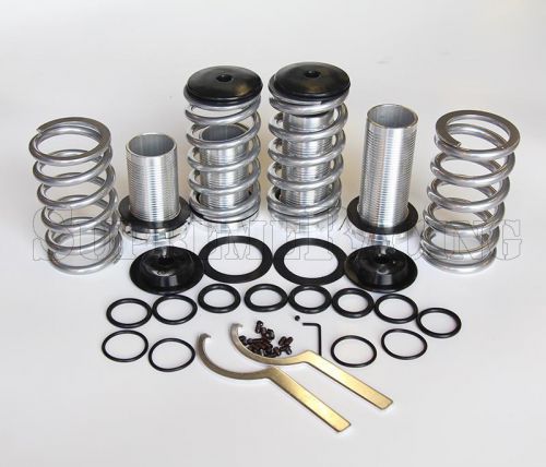 Silver adjustable coilover springs for civic ef eg ek crx del sol integra da dc2