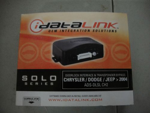 Idatalink doorlock interface&amp;transponder bypass chrysler/dodge/jeep ads-dlsl ch2