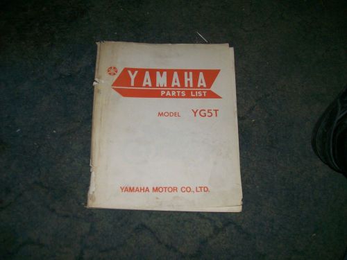 Yamaha yg5t vintage parts manual  genuine   very good condition