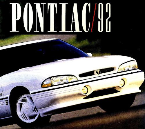 1992 pontiac brochure -firebird-trans am convertible-grand prix-bonneville