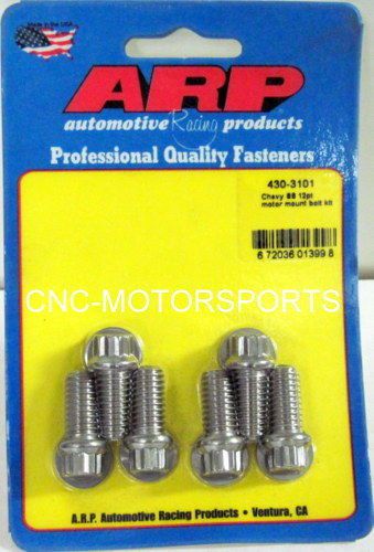 Arp motor mount bolt kit 430-3101 chevy v6 &amp; v8 mount to block