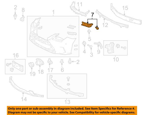 Lexus toyota oem 2015 rc350 front bumper grille-side retainer right 5253524040