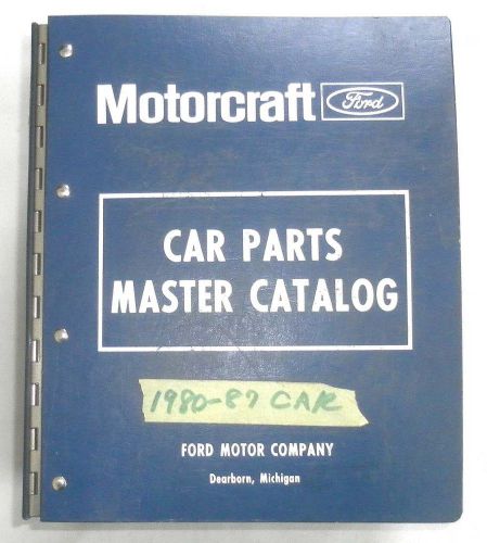 1980 - 1987 ford lincoln mercury master parts catalog book mustang more