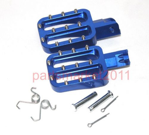 Blue cnc foot pegs fit honda crf50 xr50 pit dirt bikes ssr dhz pitpro thumpstar