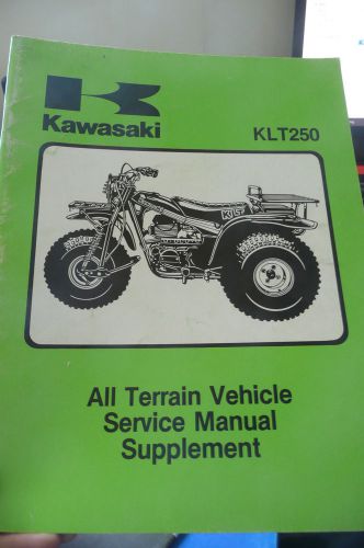 Kawasaki klt250 klt 250 shop service repair manual supplement oem