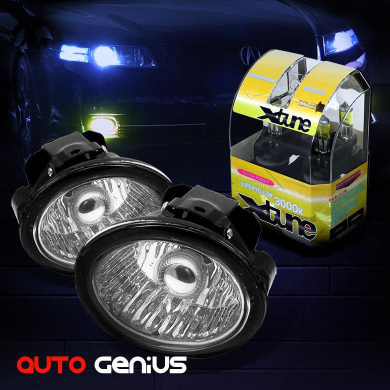 02-04 altima 03-05 murano/fx35/fx45 driving fog lights + stylish jdm yellow bulb