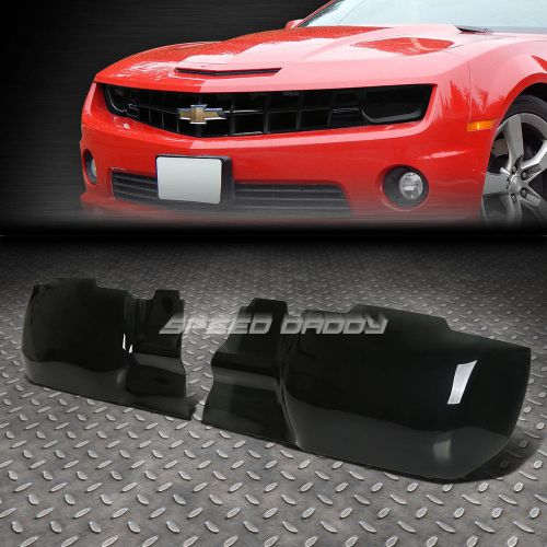 2pc smoked tinted abs gt style headlight/lamp cover for 10-13 chevy camaro lt/ss