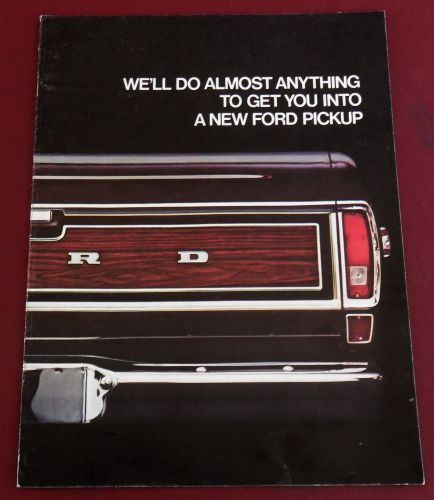 1970 ford pickup truck rare mailer brochure &#034;we&#039;ll do almost anything&#034; nice one