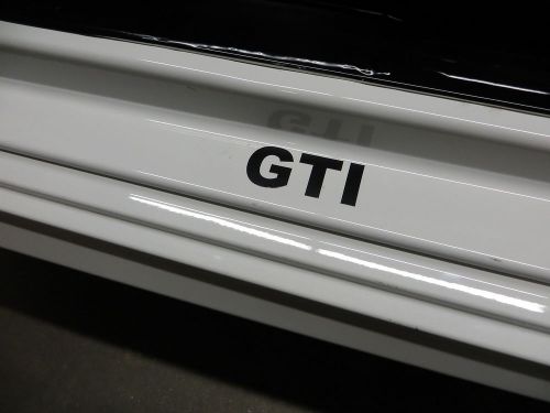 (2pcs) gti doorstep badge decal - black