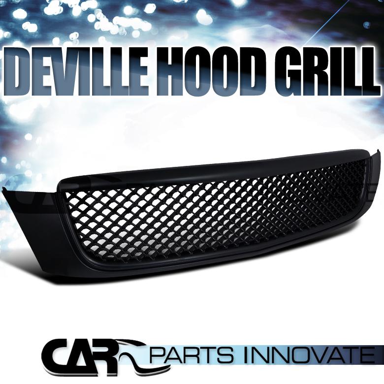 2000-2005 cadillac deville mesh matte black abs front hood bumper grill grille