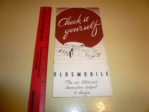 1934 oldsmobile check it yourself booklet - vintage