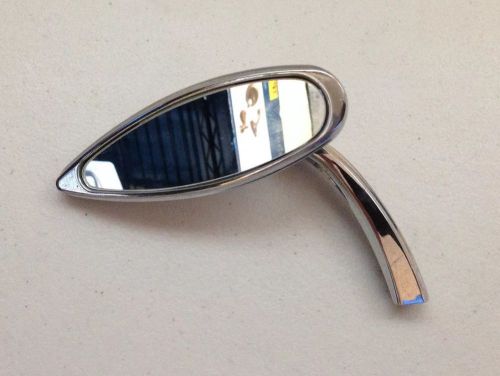 Lh chrome mini teardrop mirror for harley davidsons/ sz 4.5&#034; x 1.5&#034;