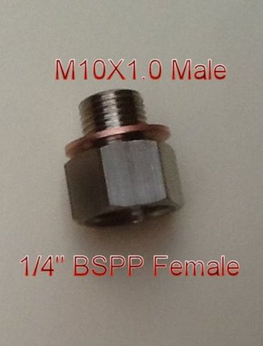 Metric adapter / oil pressure 1/4&#034; bspp female to m10 x 1.0 male p-6l