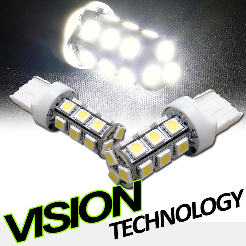 2pc white 7440 18x 5050 smd led rear turn signal light lamp bulbs 12v 7444 7444a