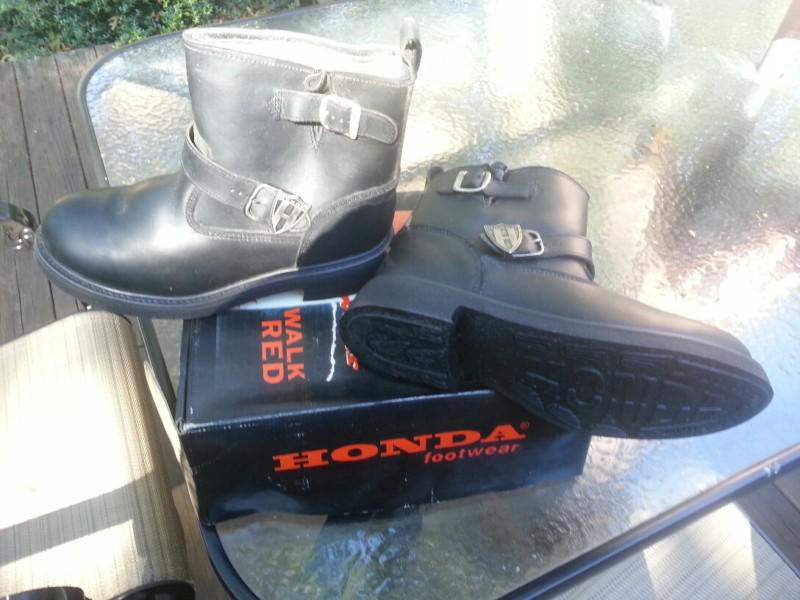 New vintage nos honda 8" leather engineer riding boots 79040 10 us gl goldwing