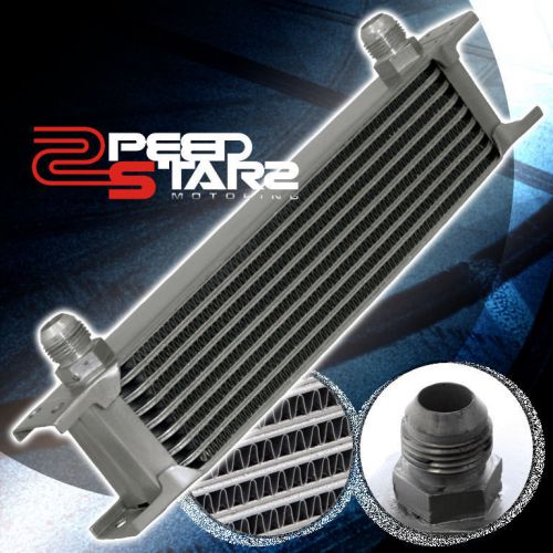 13&#034;x3.75&#034;x2&#034; 9 row engine/turbo 10-an silver aluminum powder coated oil cooler