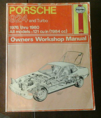 Porche 924 and turbo 1976 thru1980  haynes owners workshop manual