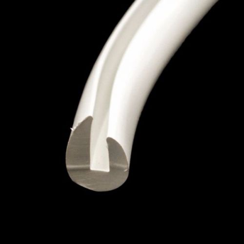 Standard antique white 3/16 inch semi rigid pvc boat edge trim u molding (ft)