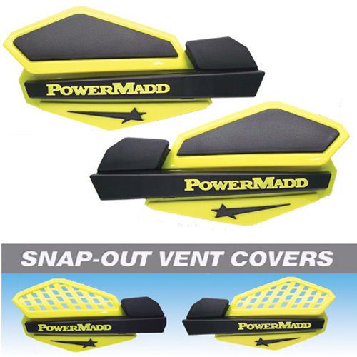 Powermadd star handguards with atv mount suzuki yellow / black **new old stock**