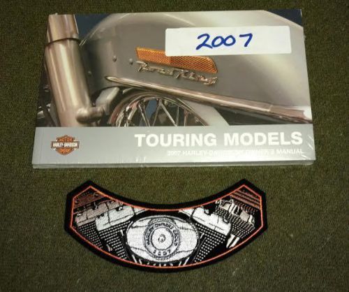 2007 h-d touring models owners manual + 2007 hog patch