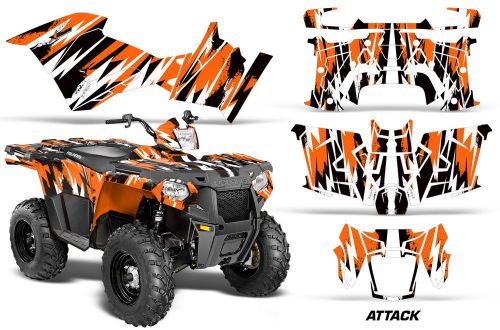 Polaris sportsman 570 graphic kit wrap quad amr racing decal atv 14-15 attack or