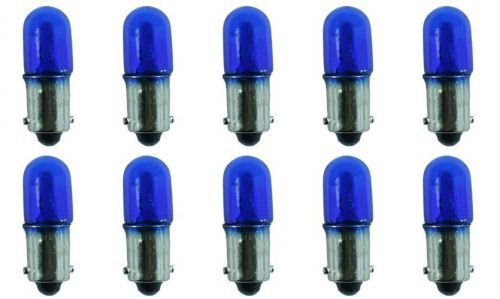 Box of 10 #47b (#47 blue) lamp bulb lightbulbs, 6.3v, 1w, ba9s