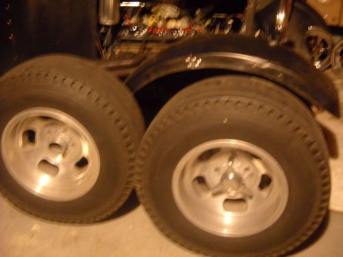 15 8 pie crust tire with wheels 4.5 bolt cheater slick gasser ratrod  hot rod