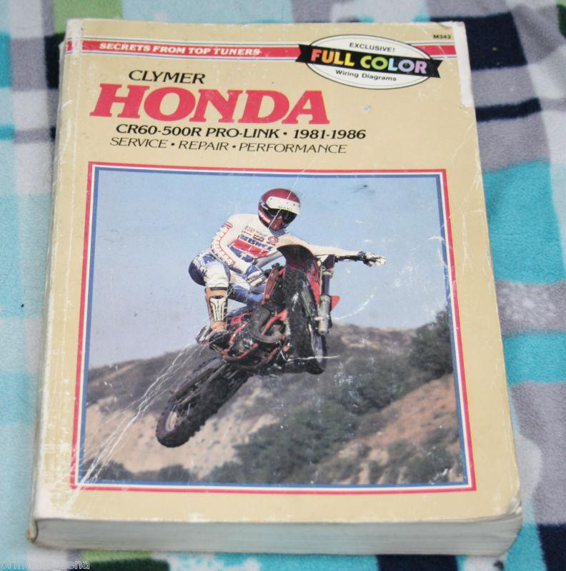 Clymer honda cr60 500r pro link 1981 1986 repair service performance manual