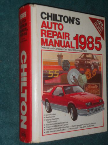 1978-1985 chevy ford camaro vette mustang cadillac olds++chiltons shop manual