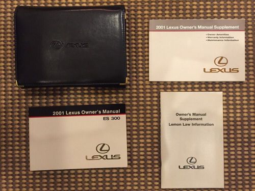 01 2001 lexus es es300 owners owner&#039;s manual books set and case oem