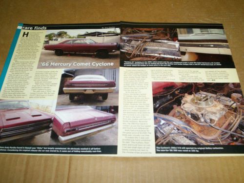 1966 mercury 390 comet cyclone rare finds magazine article