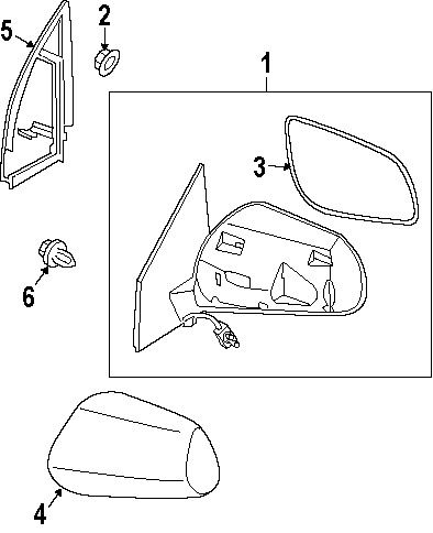 Nissan 96374jm00a genuine oem mirror cover