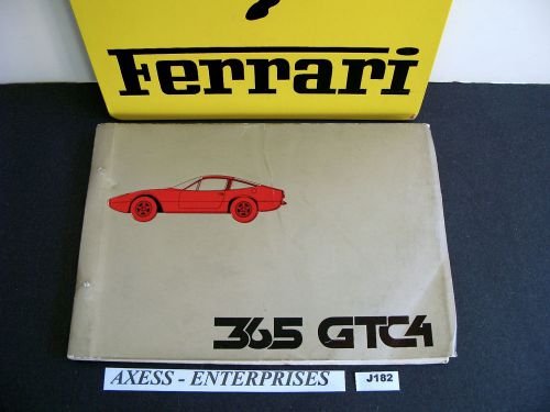 1971 1972 ferrari 365 gtc 4 gtc4 owner spare parts book catalogue n.59/71 # j182