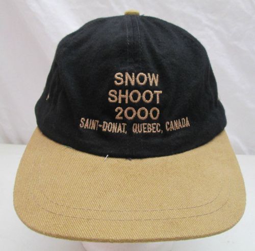 Vintage snow shoot 2000 snowmobile hat corduroy saint donat canada adjustable