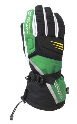 Katahdin cyclone green waterproof cold weather atv snow sports snowmobile glove
