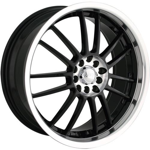 17x7 black akita ak-25 wheels 5x100 5x4.5 +40 daewoo leganza lincoln mkz