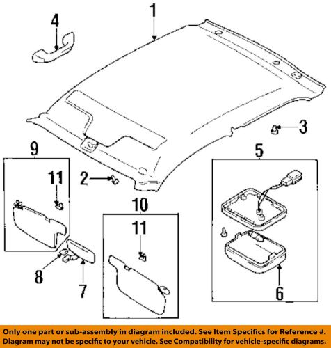 Suzuki oem 95-01 swift interior-roof-mirror inside 8470350g005pk