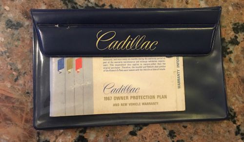 1967 cadillac owner protection book in original plastic cover