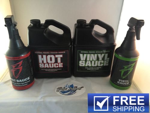 Summer special: 2 bottles plus 2 gallon of hot and vinyl sauce. free shipping !