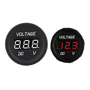 Red dc12v-24v car motorcycle led digital waterproof voltmeter gauge meter