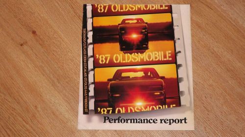1987 oldsmobile performance original sales brochure with cutlass  4-4-2