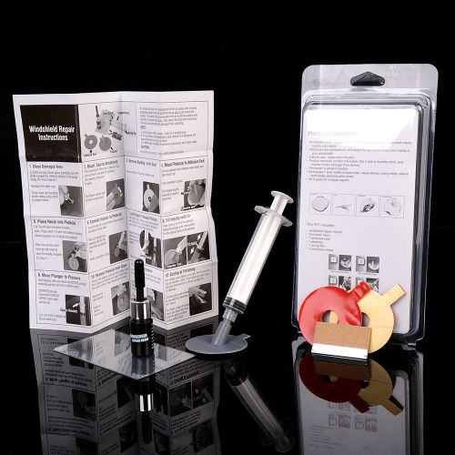 Windscreen chip crack repair kit diy screen polishing scratches glass practical